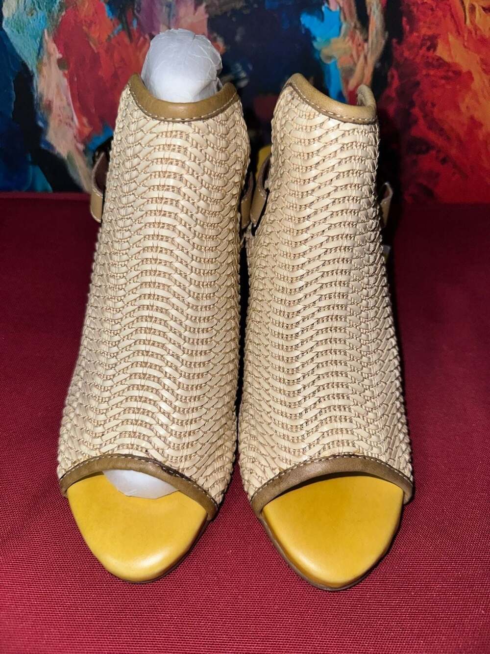 No.83 Women's L'Artiste Spring Step Woven Peep-Toe Heeled Sandals